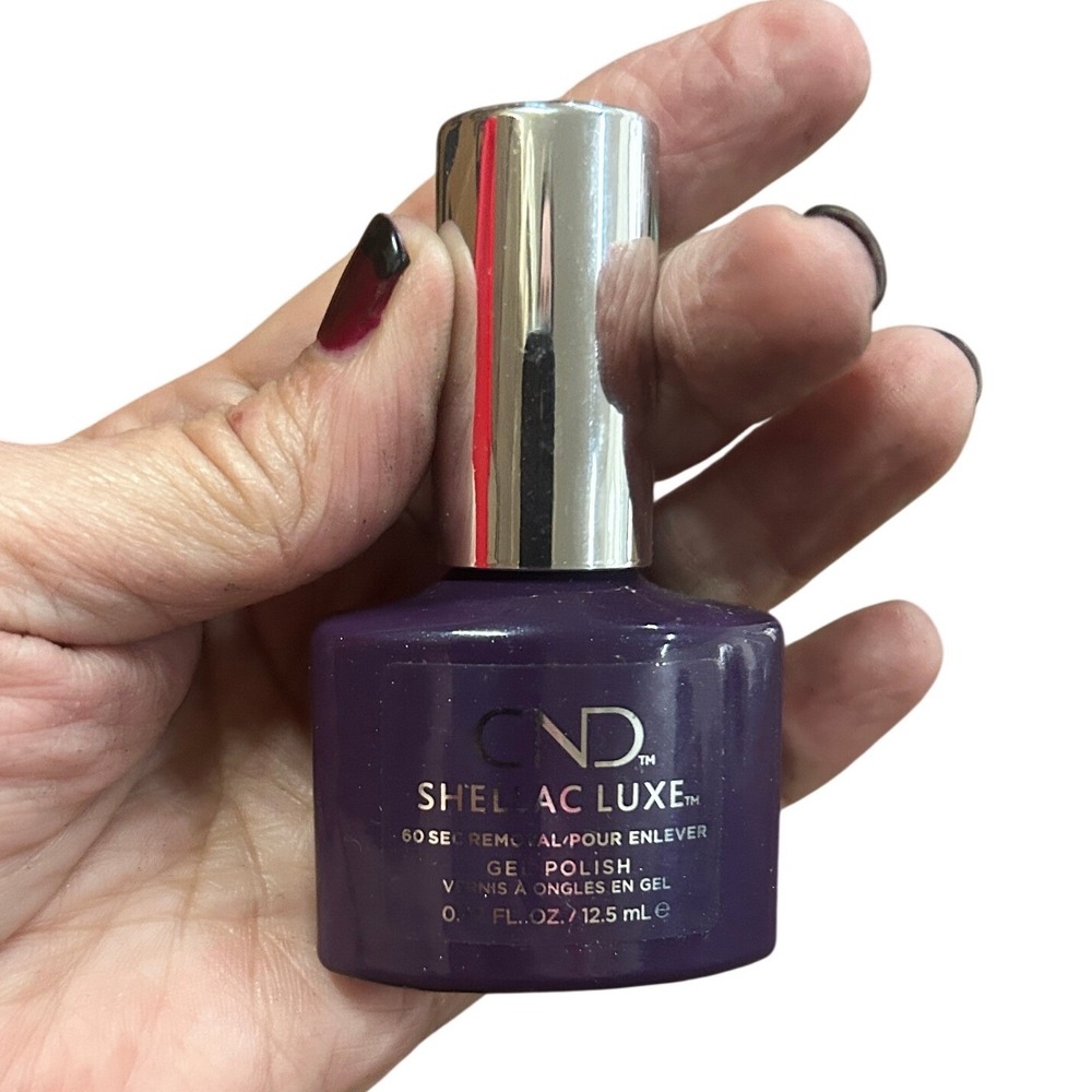 CND Shellac Luxe Gel Polish 12.5mL Eternal Midnight #254 Purple Shimmer Glam